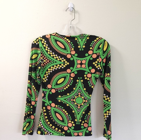 Emilio Pucci Geometric Print Long Sleeve Top - Picture 3 of 6